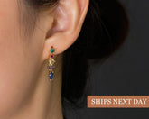 Multi Gemstone Stud Earrings• Minimalist Stud Earrings • Cute Stud Earrings • Gifts For Her Stud Earrings • Best Friend Gifts